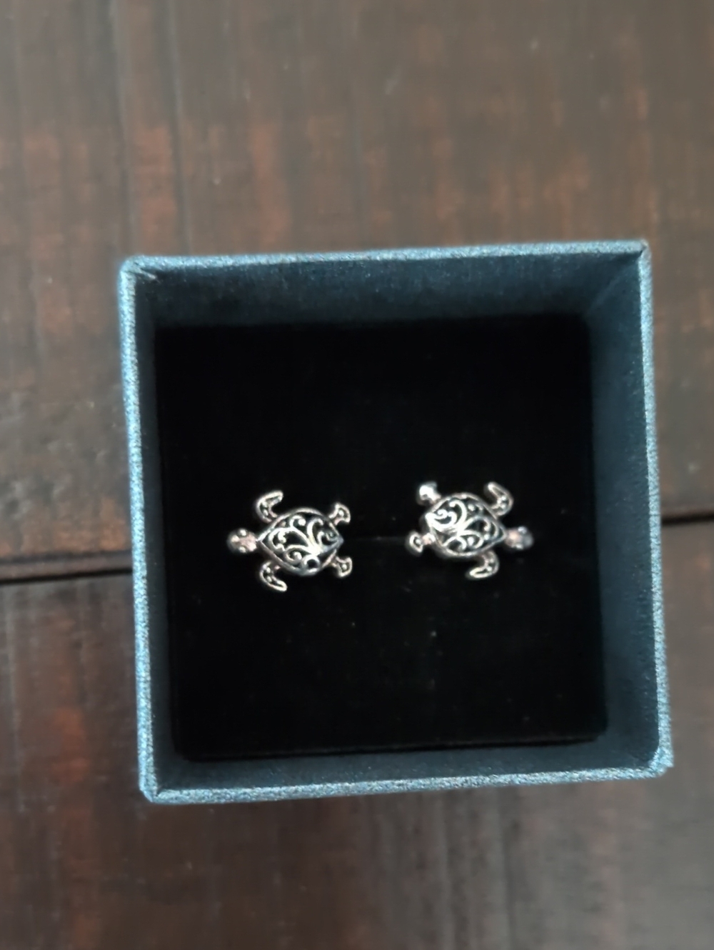 Silver Turtle Earrings